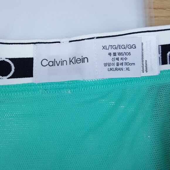 CALVIN KLEIN Mens XL Aqua Green Mesh This is Love Boxer Briefs - Picture 3 of 7